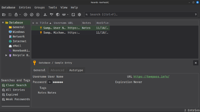 KeePassXC View